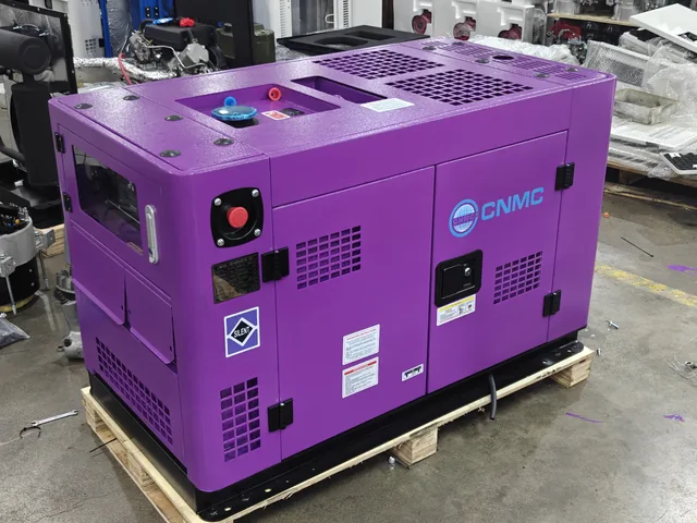 Generador con gabinete morado