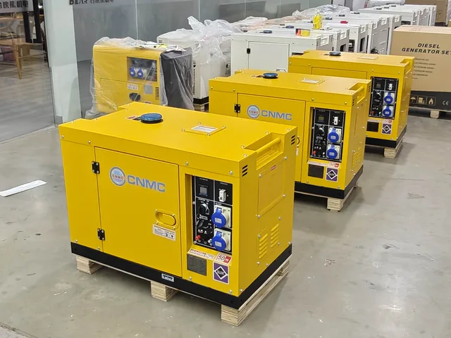 Generadores con gabinete amarillo